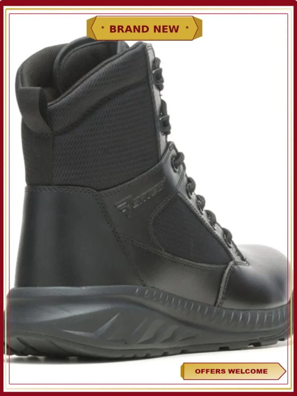 Tactical Boots Lightweight Athletic Wedge Platform Full Rubber Outsole